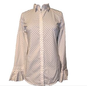 Banana Republic Riley Fit Ruffled Cuff Button Down, Size 6